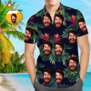 Father's Day Gifts Custom Face On Shirt Hawaiian Shirt Flamingo - For men and women - Fanshubus