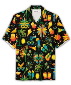 Festival Tropical Mardi Grass Aloha Hawaiian Shirt- For men and women - Fanshubus