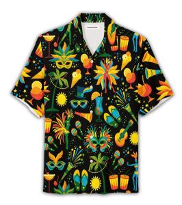 Festival Tropical Mardi Grass Aloha Hawaiian Shirt- For men and women - Fanshubus