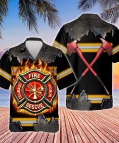 Firefighter Hawaiian Shirt - For Men and Women Fanshubus