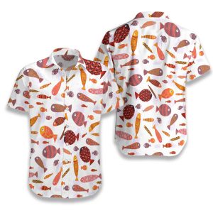 Fish Pattern Hawaiian Shirt | For Men &amp; Women | Adult | Hl1063- For men and women