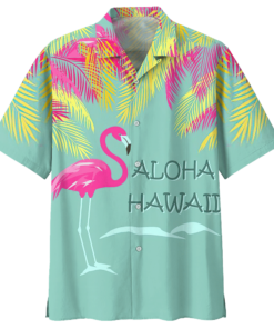 Flamingo Aloha Hawaii Hawaiian Shirt- For men and women - Fanshubus