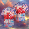 Flamingo Colorful Clouds Unisex Hawaiian Shirt  -  Hawaiian Shirt For Men  -