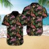 Flamingo Embroidery Hawaiian Shirt 3D .