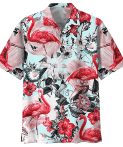 FLAMINGO HAWAIIAN SHIRT 10- For men and women - Fanshubus