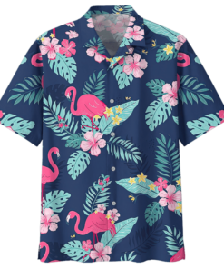 FLAMINGO HAWAIIAN SHIRT 14- For men and women - Fanshubus