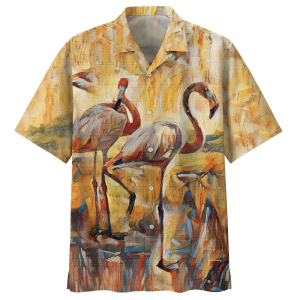 Flamingo Painting Hawaiian Shirt- For men and women - Fanshubus