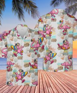 Flamingo Sand beach relax Hawaiian Shirt- For men and women - Fanshubus