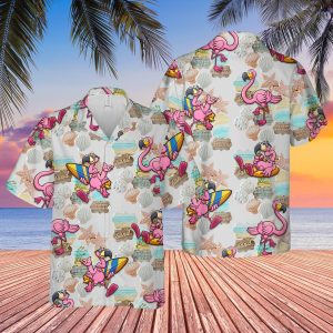 Flamingo Sand beach relax Hawaiian Shirt- For men and women - Fanshubus