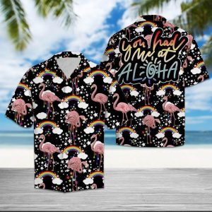 Flamingo You Had Me At Aloha Colorful Nice Design Hawaiian Shirt- For men and women - Fanshubus