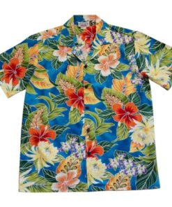 Floral Blue Awesome Design Hawaiian Shirt 4- For men and women - Fanshubus