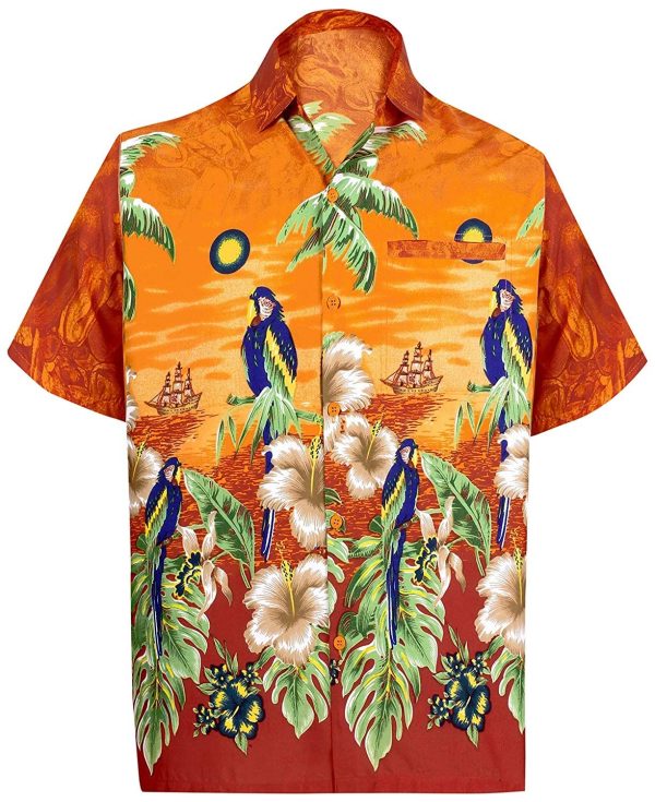 Floral Orange Amazing Design Hawaiian Shirt- For men and women - Fanshubus