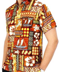 Floral Orange Unique Design Hawaiian Shirt- For men and women - Fanshubus