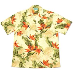 Floral Yellow High Quality Hawaiian Shirt- For men and women - Fanshubus