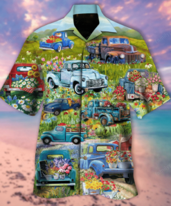 Flowers Pickup By Truck Hawaiian Shirt- For men and women - Fanshubus