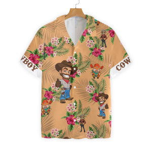 For Men And Women -  Don't Mess With Cowboy Tropical Hawaiian Shirt  -  Crazy Funny Hawaiian Shirt  -  Western Vintage Hawaiian Shirt - For Men and Women Fanshubus