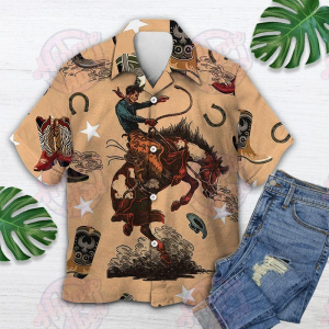 For Men And Women -  Rodeo Cowboy Life Hawaiian Shirt  -  Crazy Funny Hawaiian Shirt  -  Western Vintage Hawaiian Shirt - For Men and Women Fanshubus