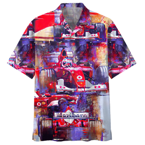 Formula Car Racing Hawaiian Shirt Sport Grey 2- For men and women - Fanshubus