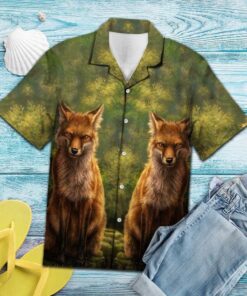 Fox Green Unique Design Hawaiian Shirt- For men and women - Fanshubus