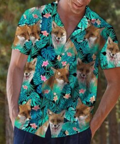 Fox Tropical Green Amazing Design Hawaiian Shirt- For men and women - Fanshubus