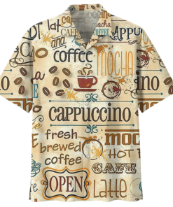 Fresh Brewed Coffee Open Hawaiian Shirt- For men and women - Fanshubus