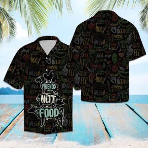 Friends Not Food Vegan Hawaiian Shirt- For men and women - Fanshubus