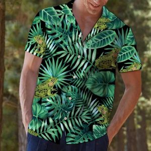 Frog Green Tropical Best Design Hawaiian Shirt- For men and women - Fanshubus
