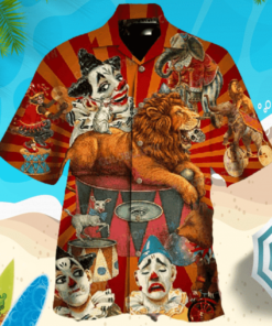 Funny Circus with Clown Hawaiian Shirt- For men and women - Fanshubus