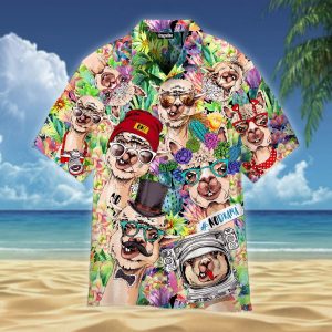 Funny Llama No Drama Hawaiian Shirt | For Men &amp; Women | Adult |- For men and women - Fanshubus