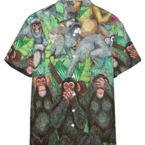 Gearhumans Monkey Tropical Hawaiian Shirt- For men and women - Fanshubus