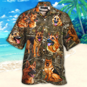 German Shepherd Hawaiian Shirt - For Men & Women - Adult