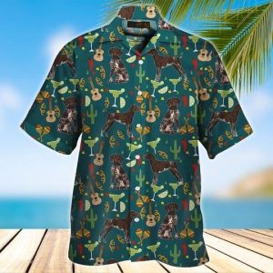 German Shorthaired Hawaiian Shirt - For Men & Women - Adult