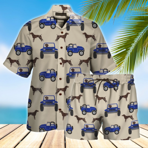 German Shorthaired Hawaiian Shirt Set - Unisex