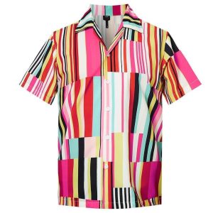 Get Now MenS Hawaiian Shirt Red Stripes Printing - Fanshubus