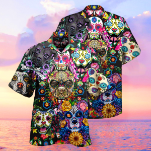 Gift For Dog Lover Dia De Muertos Dogs Hawaiian Shirt | For Men &amp; Women | Adult |- For men and women - Fanshubus