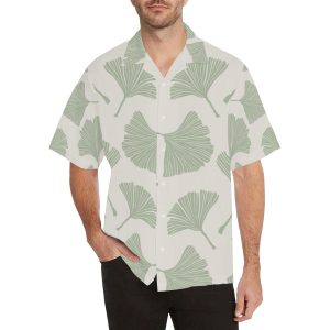 Ginkgo leaves pattern Men's All Over Print Hawaiian Shirt - For Men and Women - Fanshubus