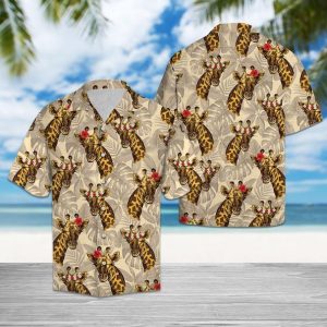 Giraffe Tropical Mood Hawaiian Shirt | For Men &amp; Women | Adult |- For men and women - Fanshubus