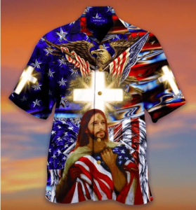 God Bless America Hawaiian Shirt - For Men & Women - Adult