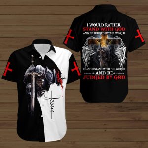 God i would rather stand with god Hawaiian Shirt- For men and women - Fanshubus