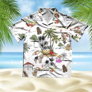 Golden Doodle Hawaiian Shirt Hawaii Beach Retro .