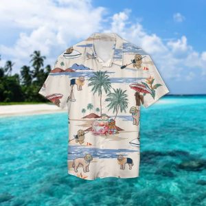 Golden Doodle Summer Beach Hawaiian Shirt - For Men and Women - Fanshubus