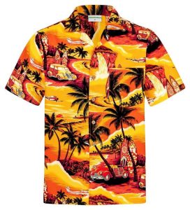 Golden Summer Multicolor Unique Design Hawaiian Shirt- For men and women - Fanshubus