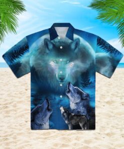 Gray Wolf Hawaiian Shirt