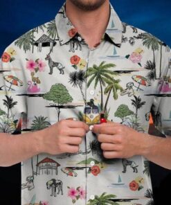 Great Dane Hawaiian Shirt Hawaii Beach Retro - Fanshubus