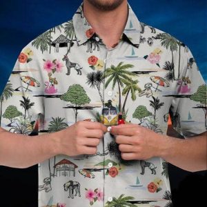 Great Dane Hawaiian Shirt Hawaii Beach Retro - Fanshubus
