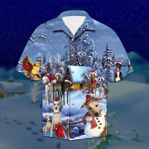Greyhound Christmas Hawaiian Shirt- For men and women - Fanshubus