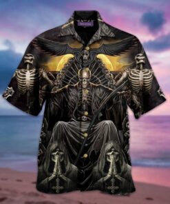 Grim Reaper Dark Skull Hawaiian Shirt - For Men and Women - Fanshubus