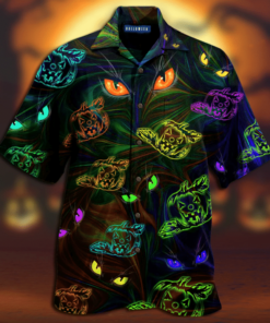 Groovy Pumpkins Cat Eyes Hawaiian Shirt - For Men and Women - Fanshubus