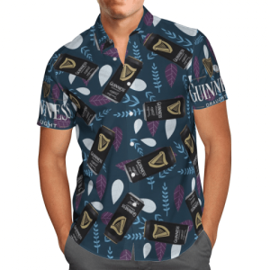 Guinness All Over Print 3D Hawaiian Shirt- For men and women - Fanshubus