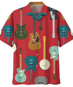 Guitar Hawaiian Shirt (18)- For men and women - Fanshubus